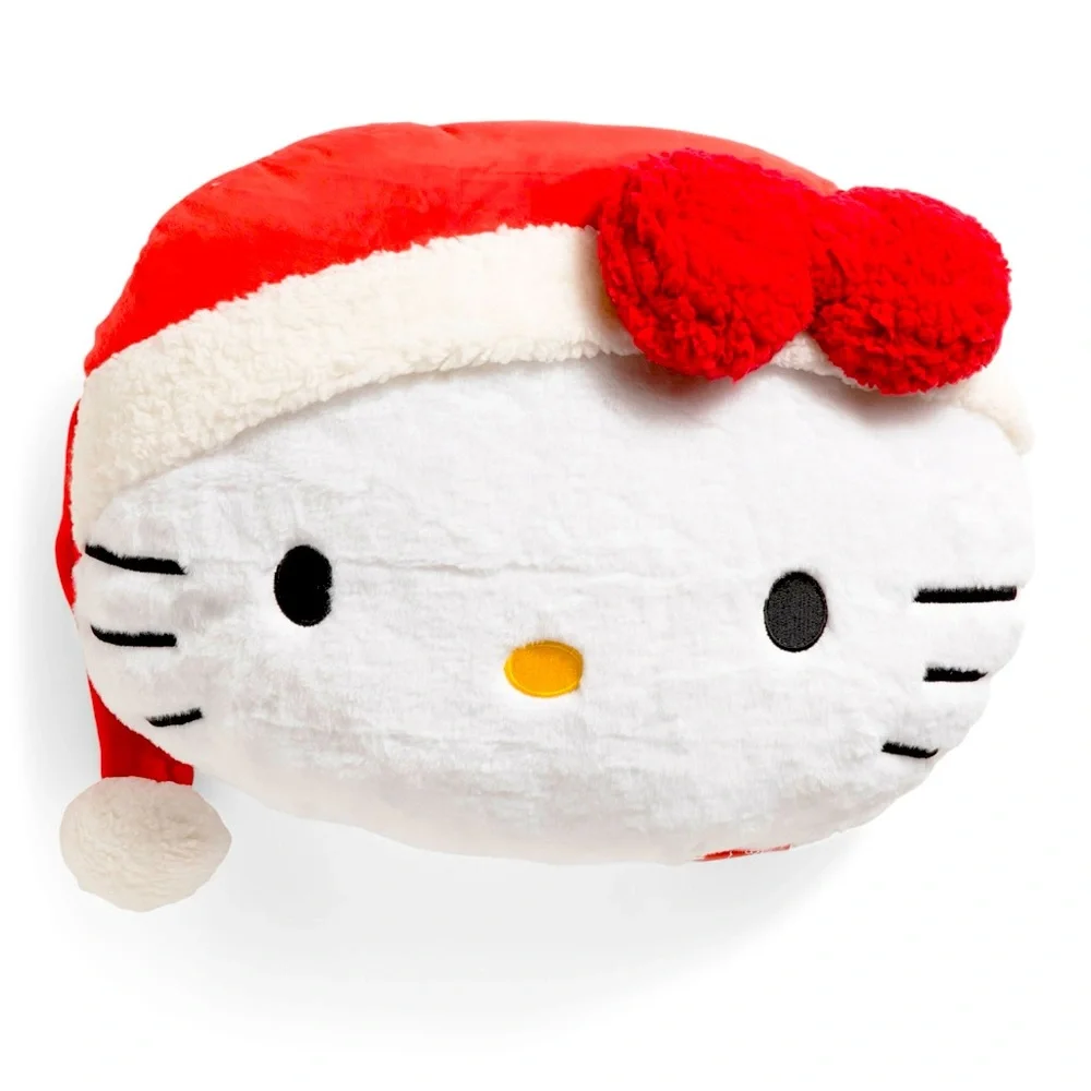 Hello Kitty with Christmas Hat Decorative Pillow